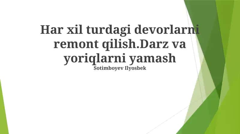 Yamoqni qo'llash