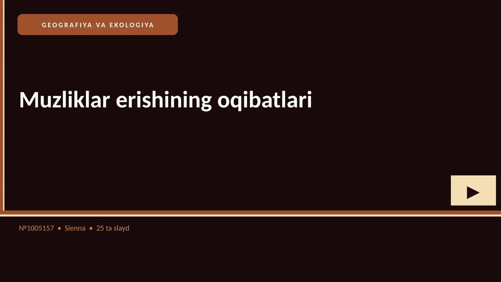 Muzliklar erishining oqibatlari