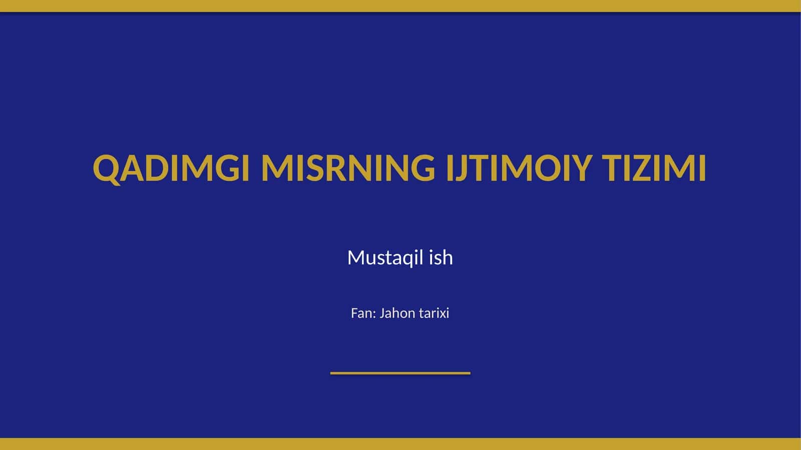 Qadimgi Misr ijtimoiy tizimi