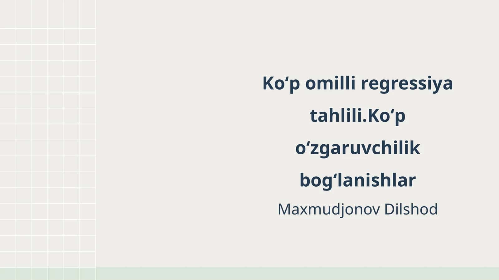 Koʻp omilli regressiya tahlili