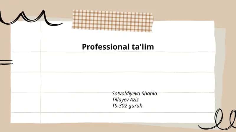 Professional ta'lim