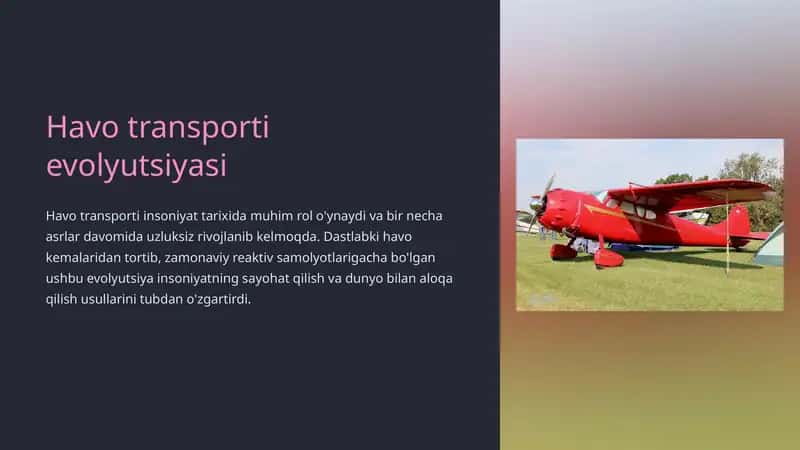Havo transporti evolyutsiyasi