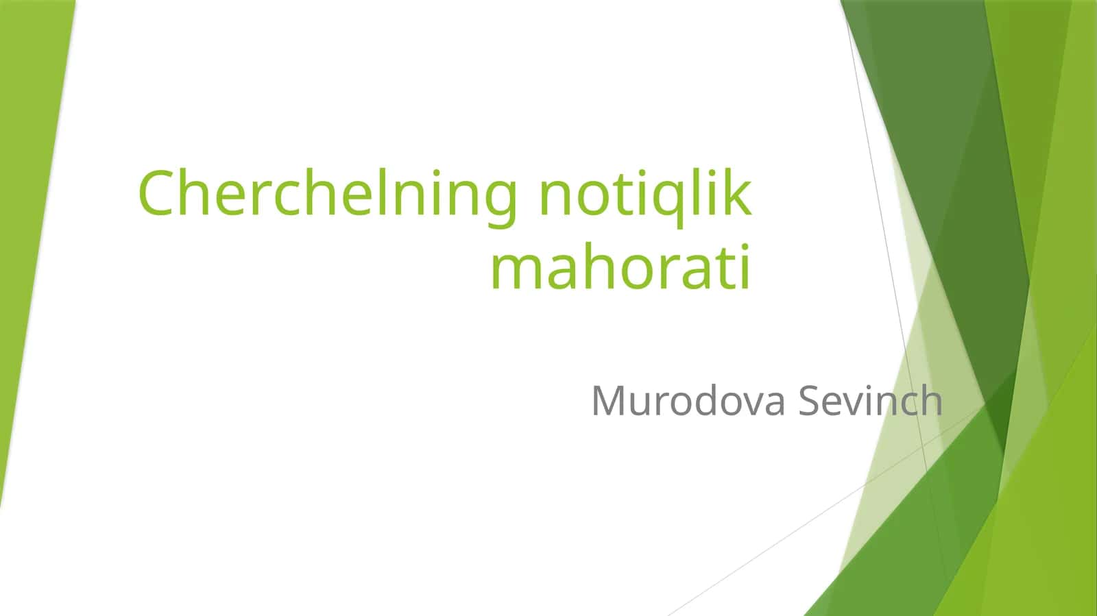 Cherchelningnotiqlikmahorati