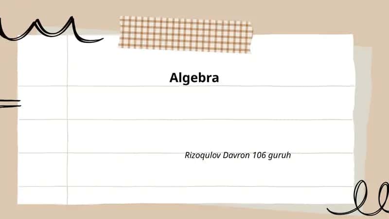 Algebra