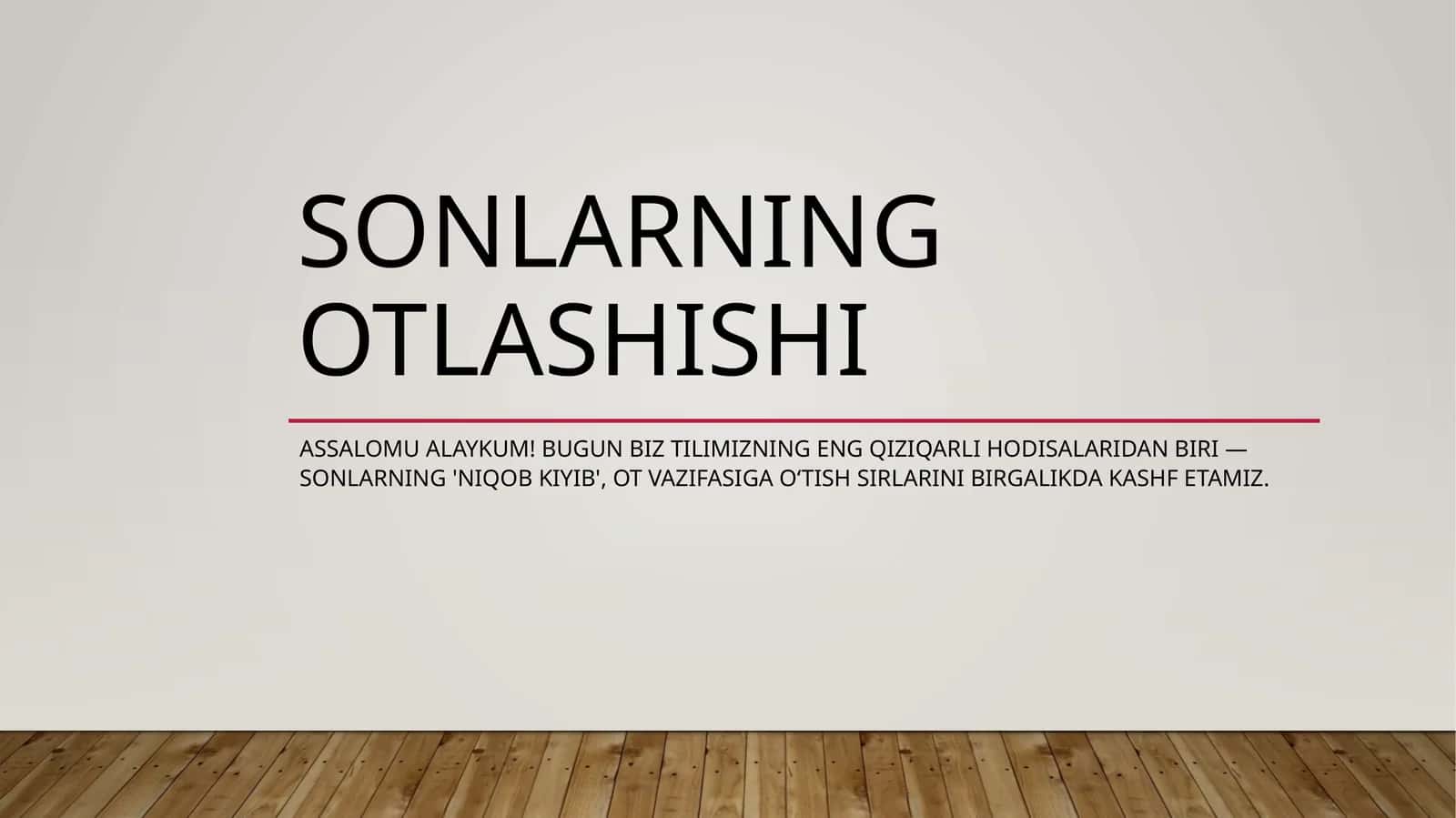Sonlarning otlashishi