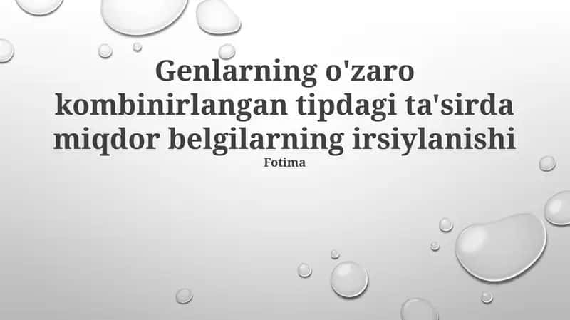 Genlar ta'siri
