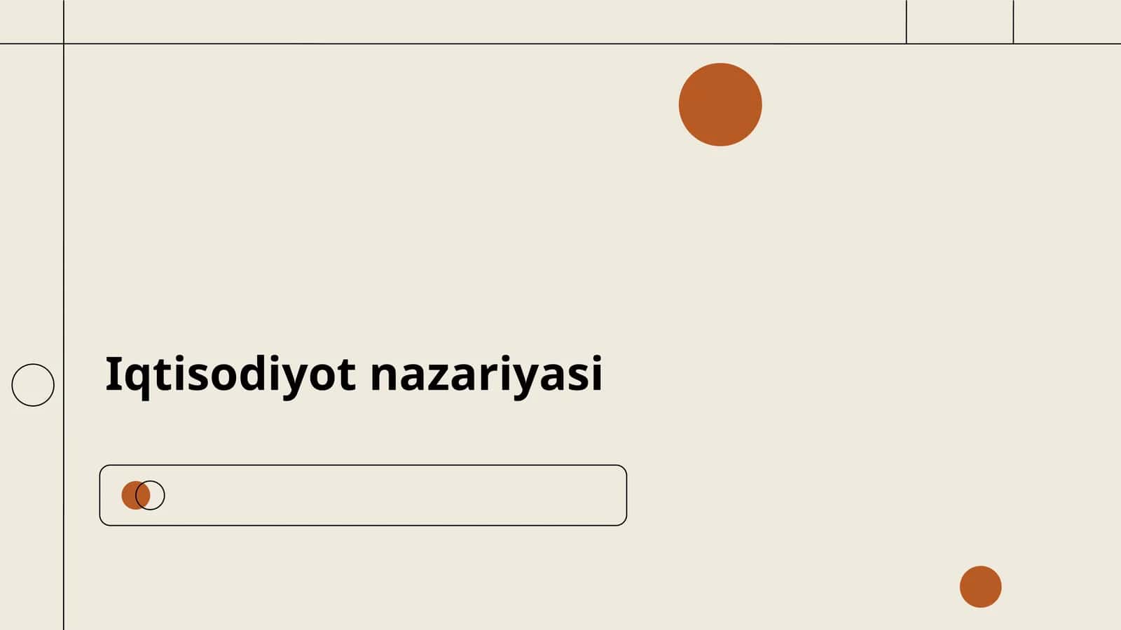 Iqtisodiyot Nazariyasi