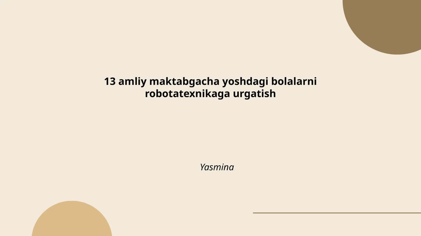 Robototexnikaga kirish