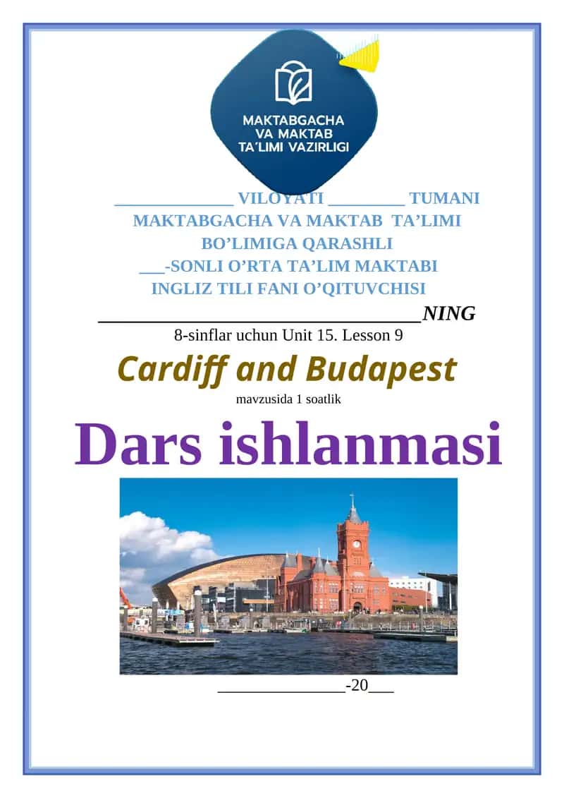 Ingliz tili ochiq dars 8-sinf