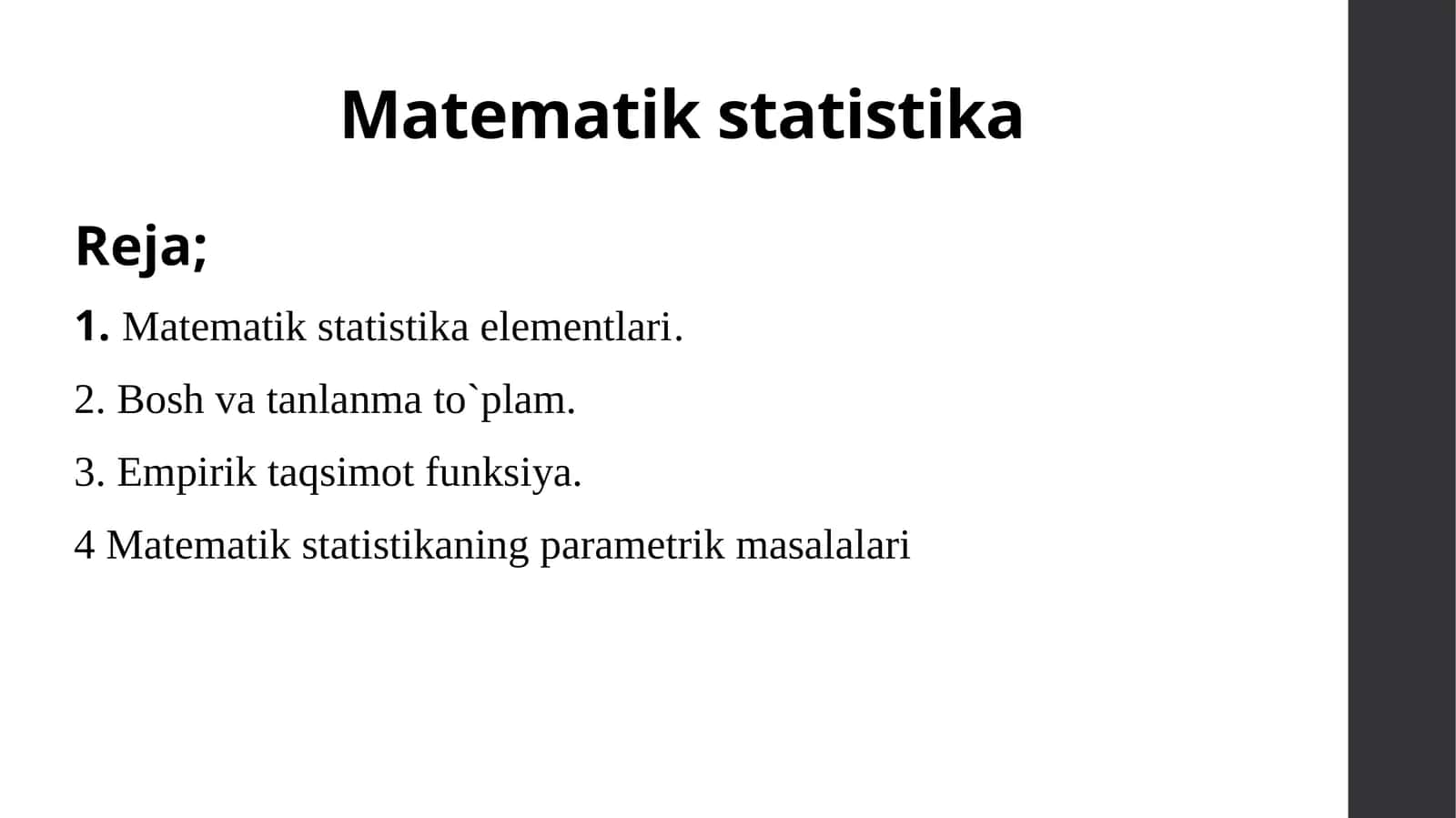 Matematik statistika