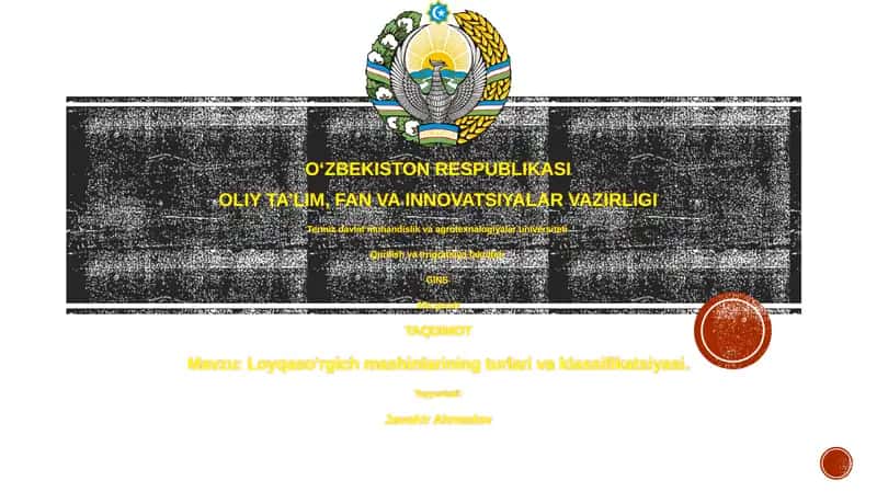 Loyqaso'rgich mashinlarining turlari va klassifikatsiyasi