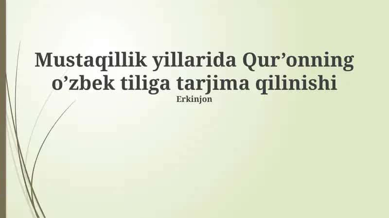 Qur’on tarjimalari