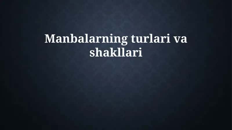 Ta'lim turlari va shakllari