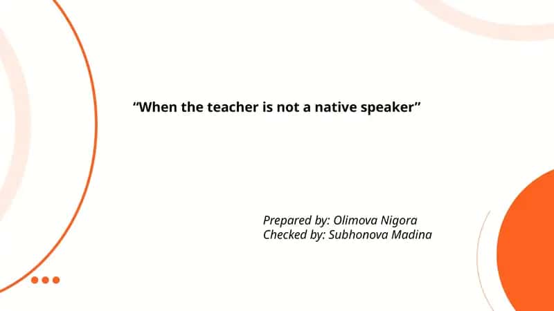 Challenges of Non-native Speaking Teachers