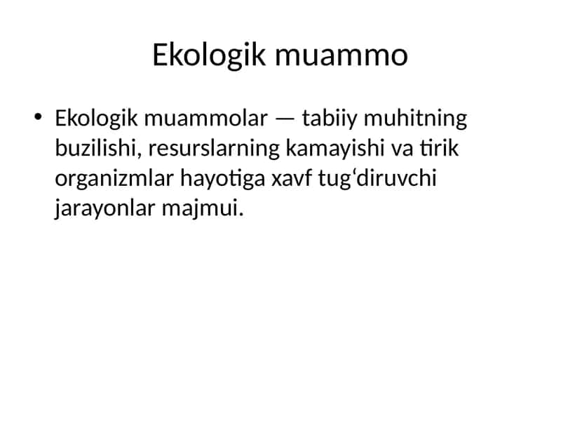 Ekologik muammo