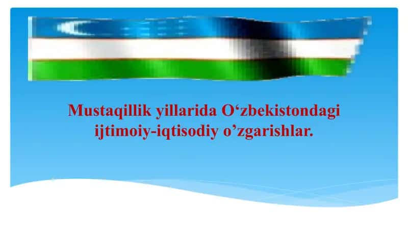Mustaqillik yillarida O'zbekistonda ijtimoiy islohotlari