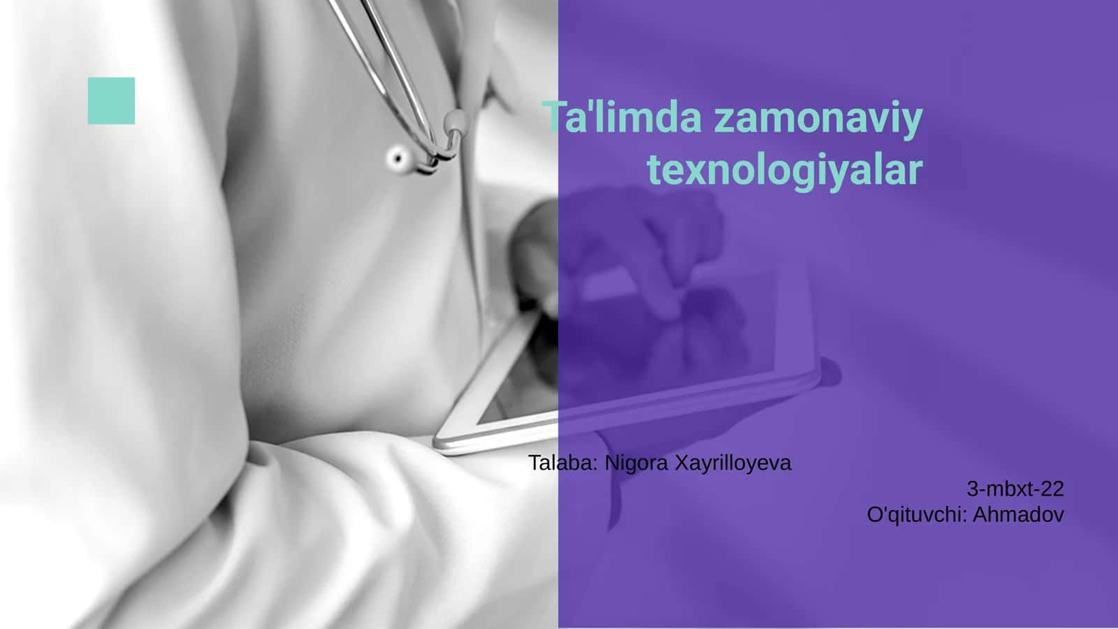 Ta'limda zamonaviy texnologiyalar