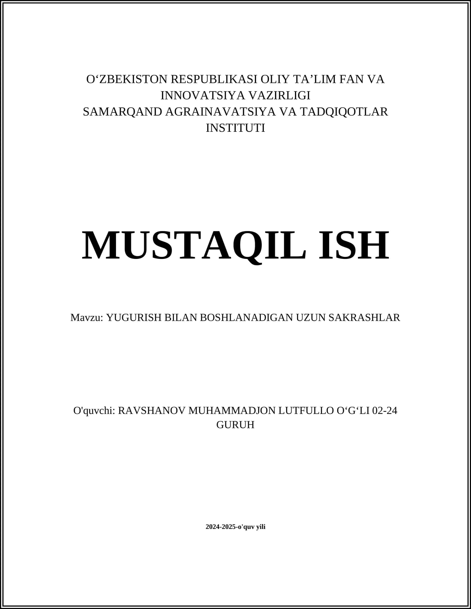 Uchish texnikasi