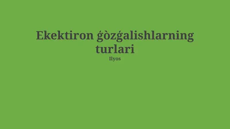 Ovoz chiqarish moslamalari