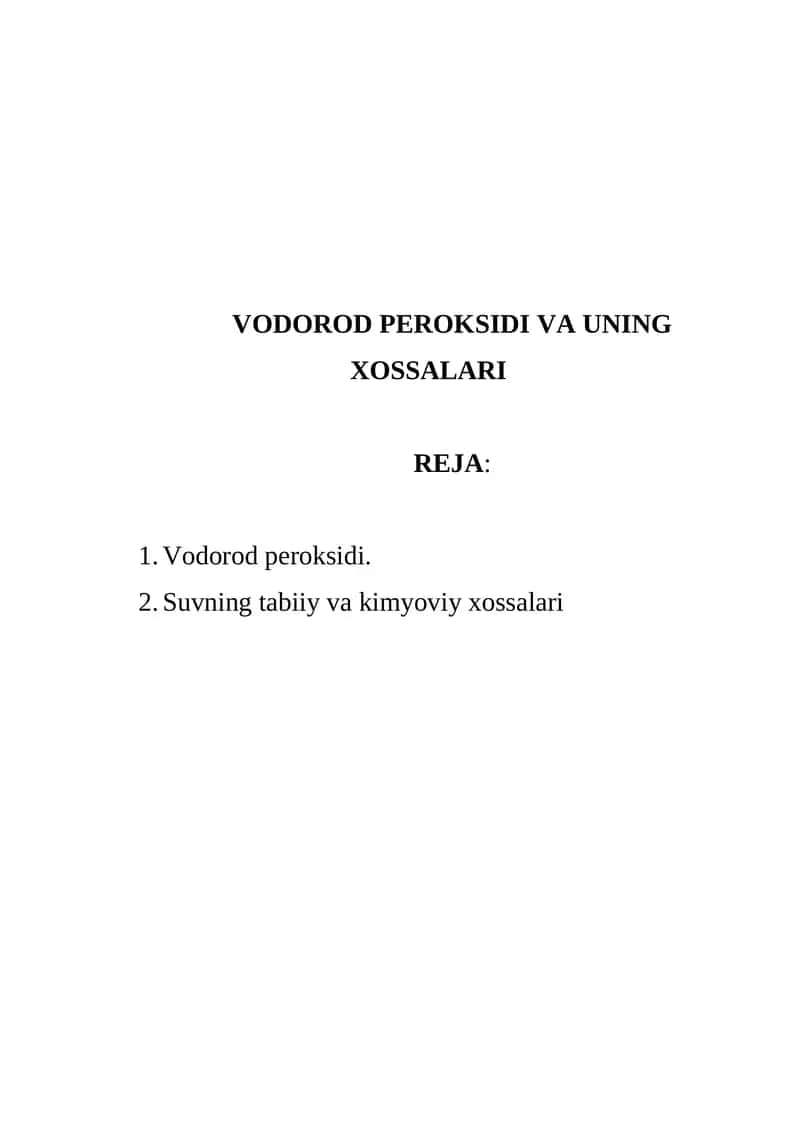 Vodorod peroksidi