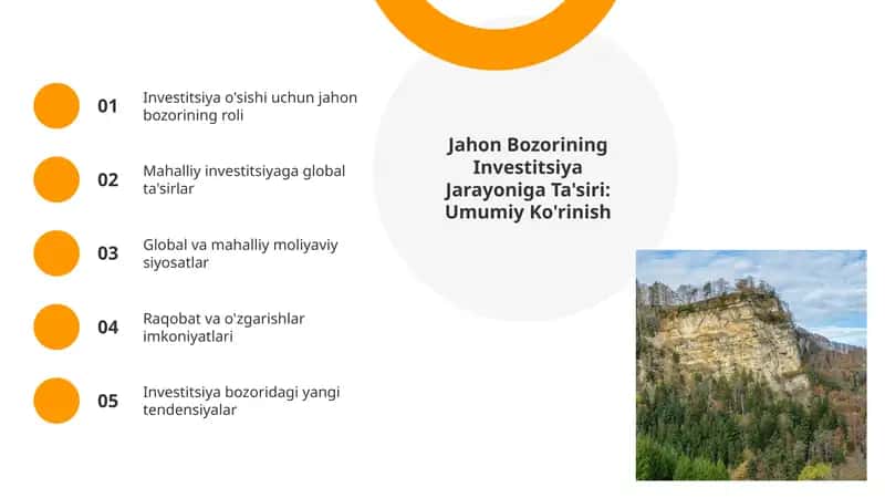 Jahon Bozorining Investitsiya Jarayoniga Ta'siri: Umumiy Ko'rinish