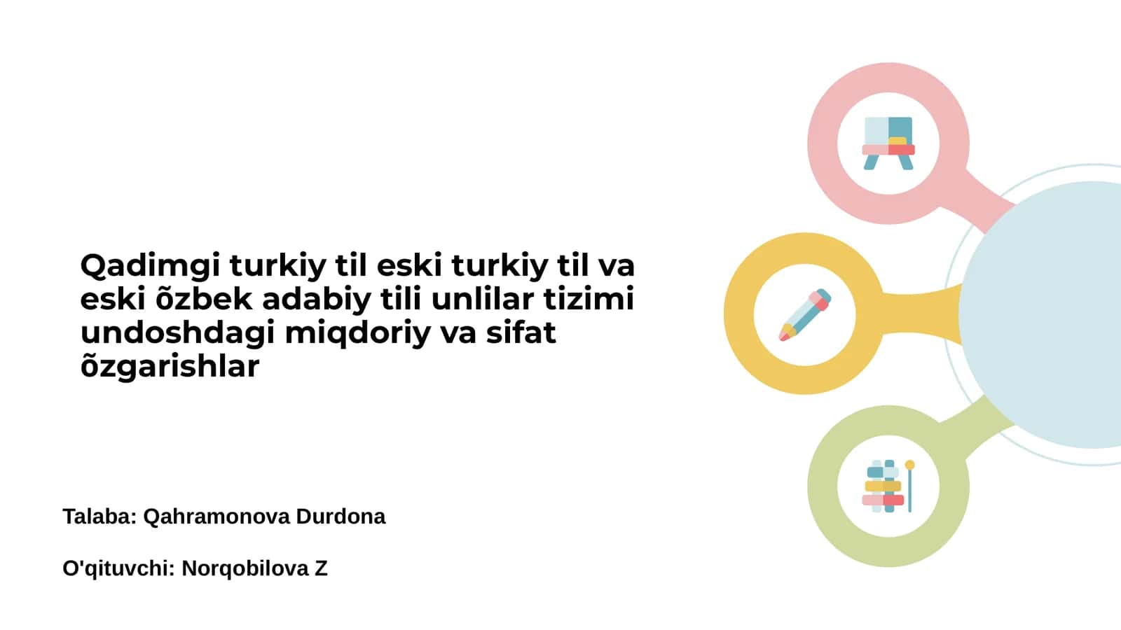 Qadimgi turkiy til va eski o'zbek adabiy tili