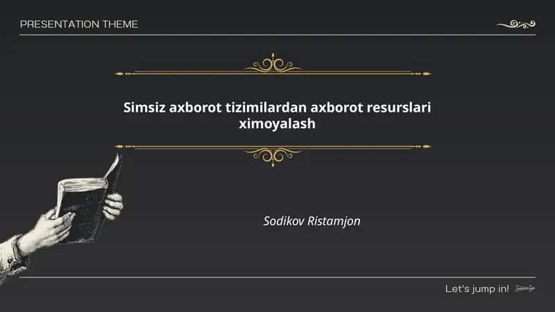 Simsiz axborot tizimilardan axborot resurslari ximoyalash