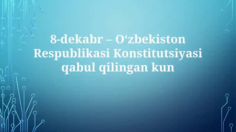 O‘zbekiston Konstitutsiyasi