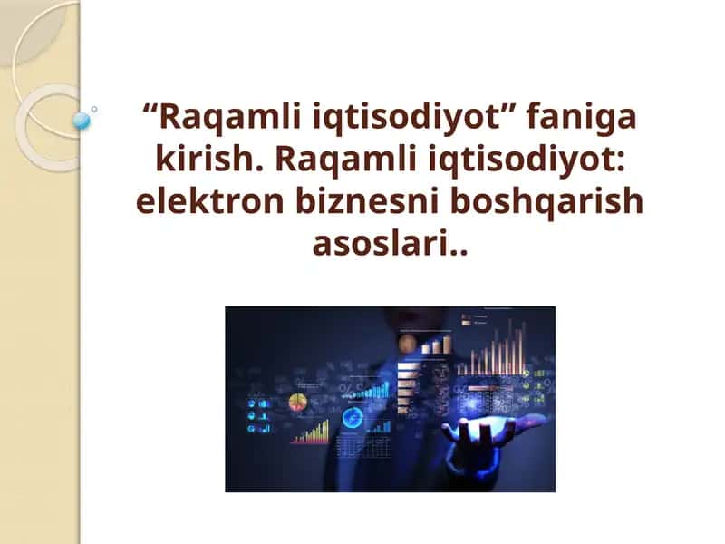 Raqamli iqtisodiyot