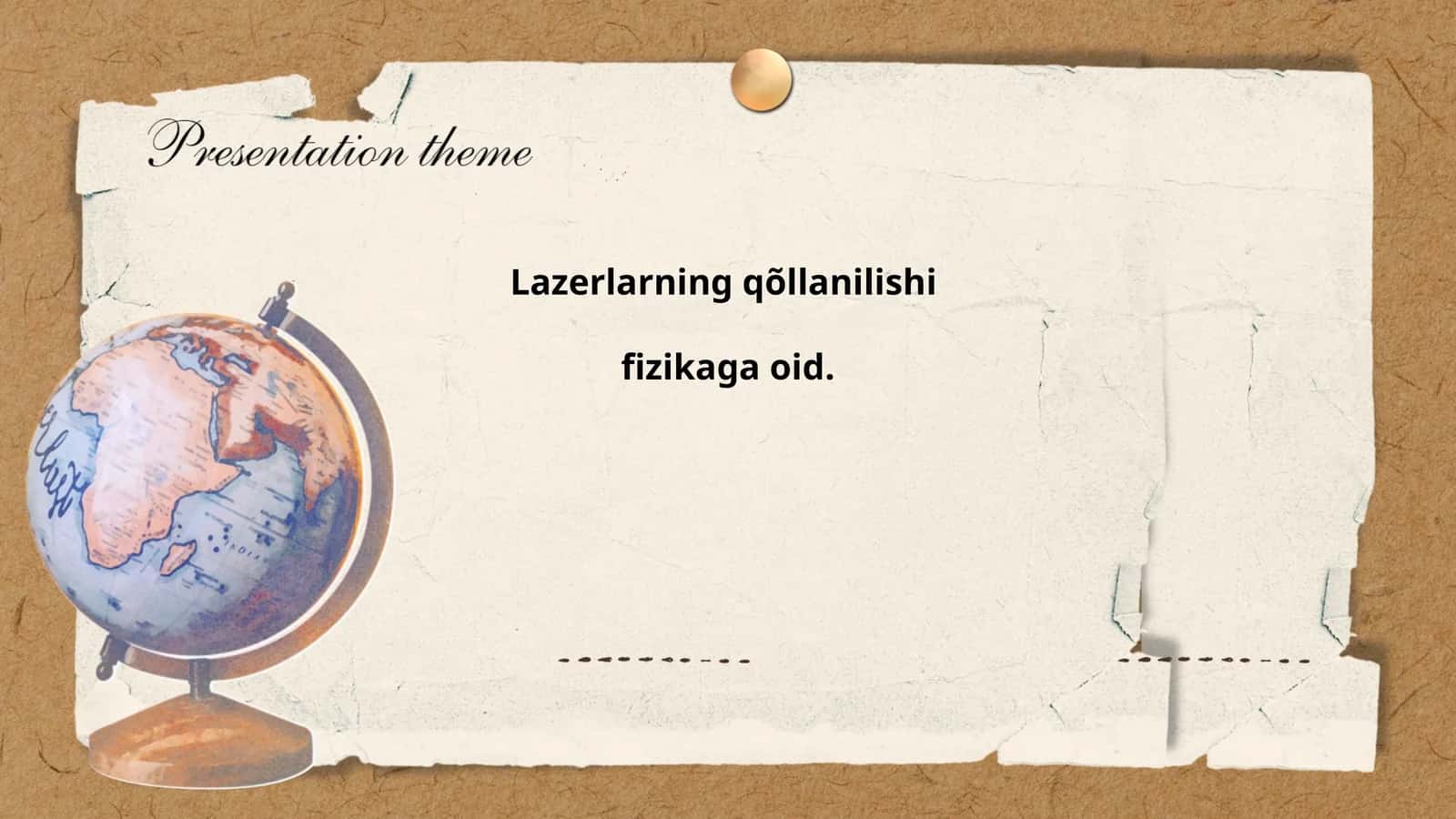 Lazerlarning qõllanilishi fizikaga oid