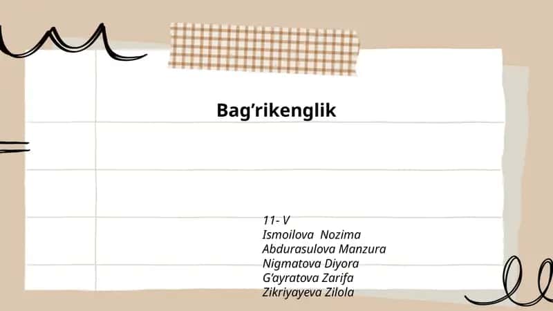 Bag’rikenglikning ta'rifi va nazariy asoslari