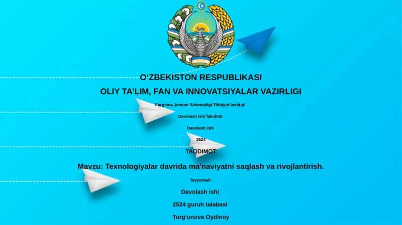Texnologiyalar davrida ma'naviyatni saqlash va rivojlantirish