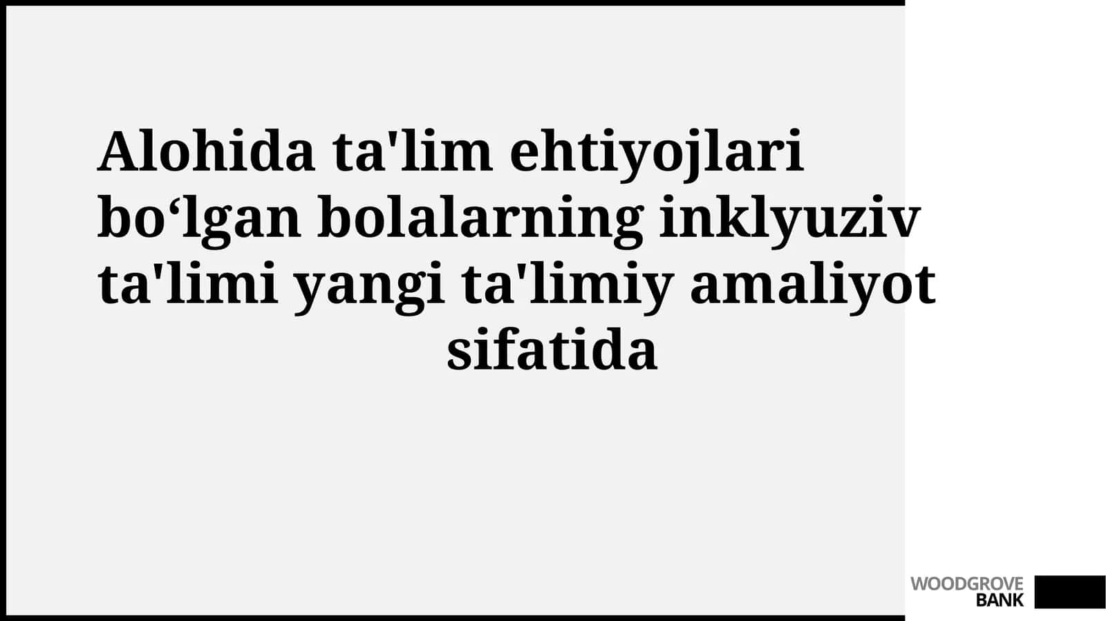 Inklyuziv Ta'limning Afzalliklari