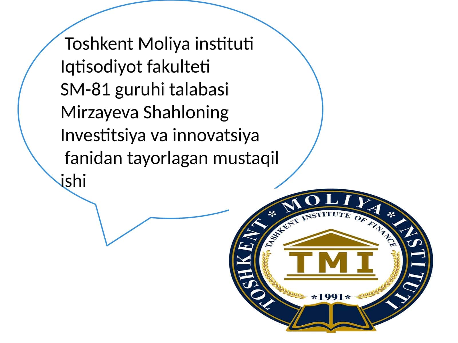 Nomoddiy aktivlarga safarbar etiladigan investitsiyalarni moliyalashtirish