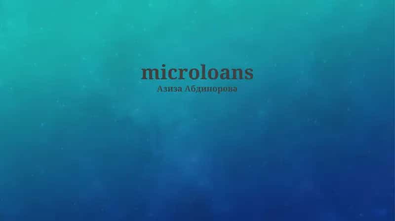 Microloans