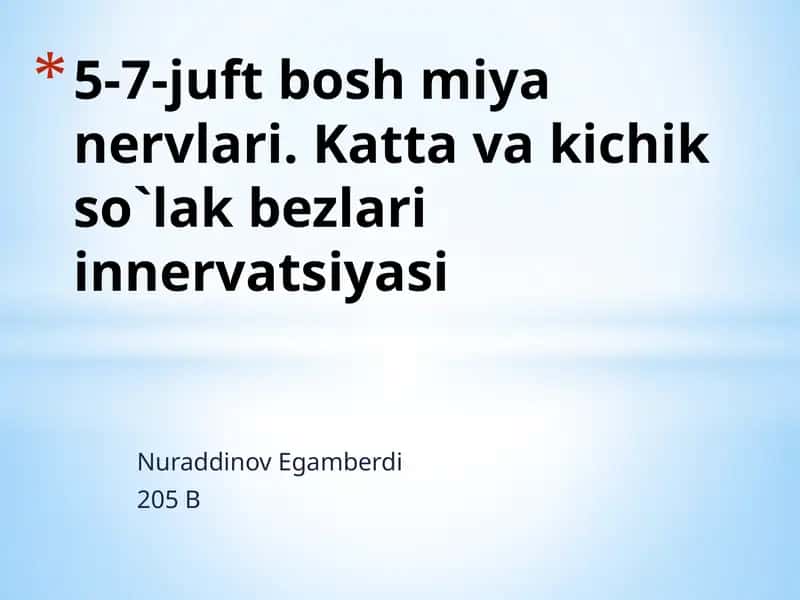 5-7-juft boshmiyanervlari