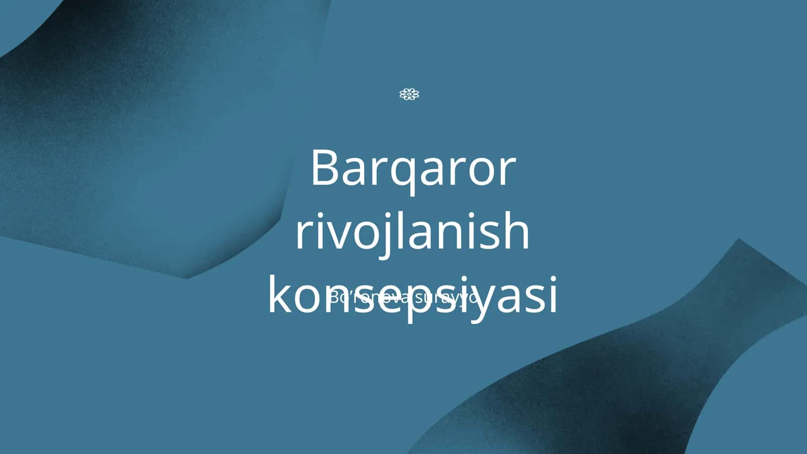 Barqaror rivojlanish konsepsiyasi