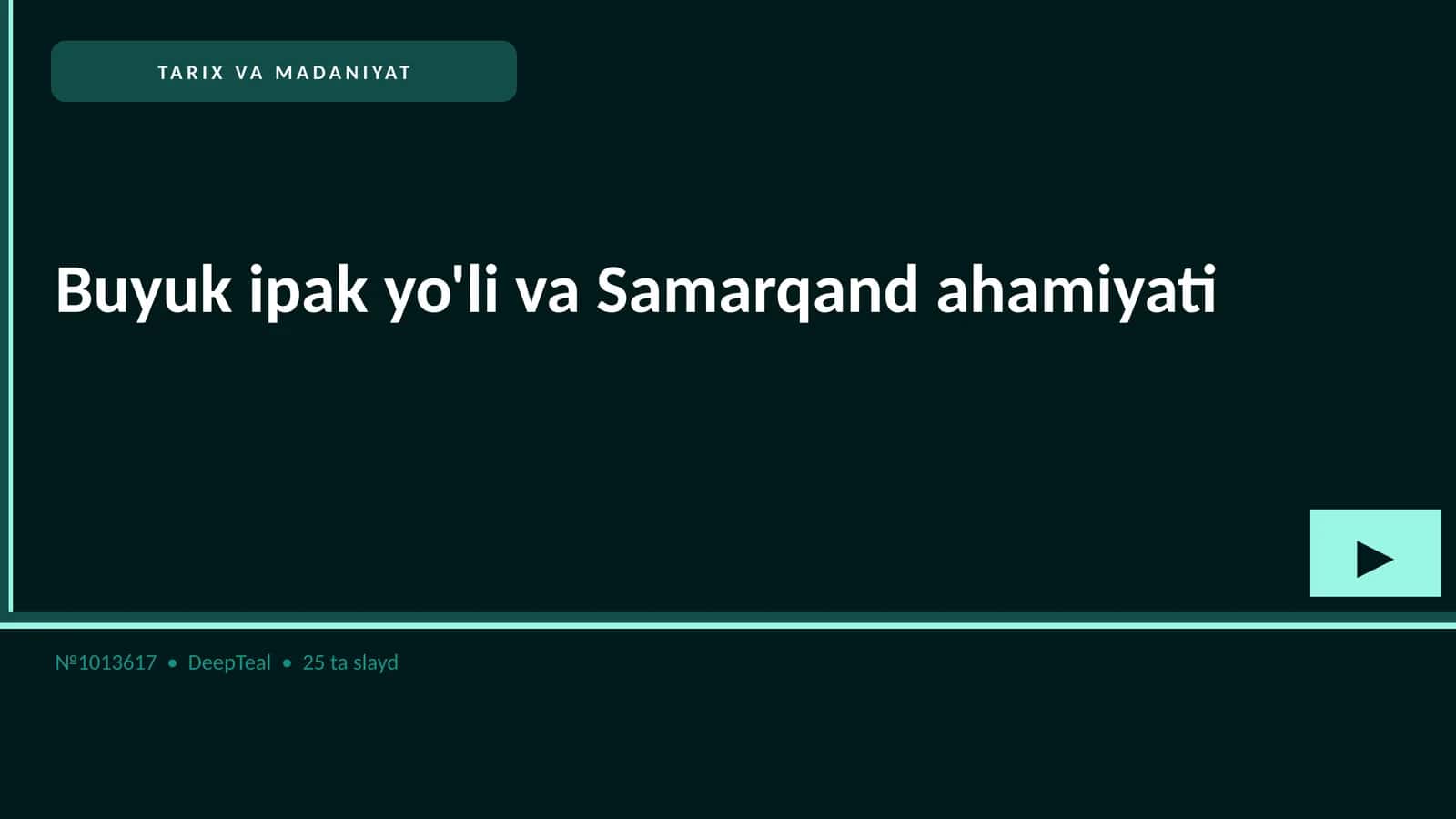 Buyuk ipak yo'li va Samarqand ahamiyati