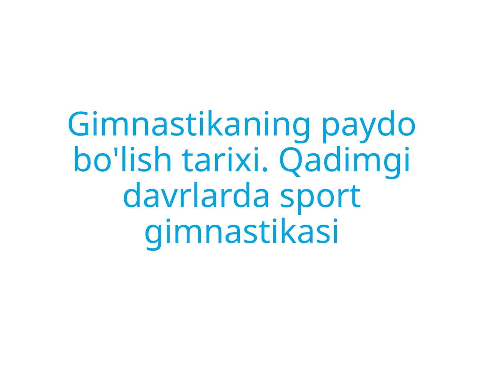 Gimnastika sport turi sifatida
