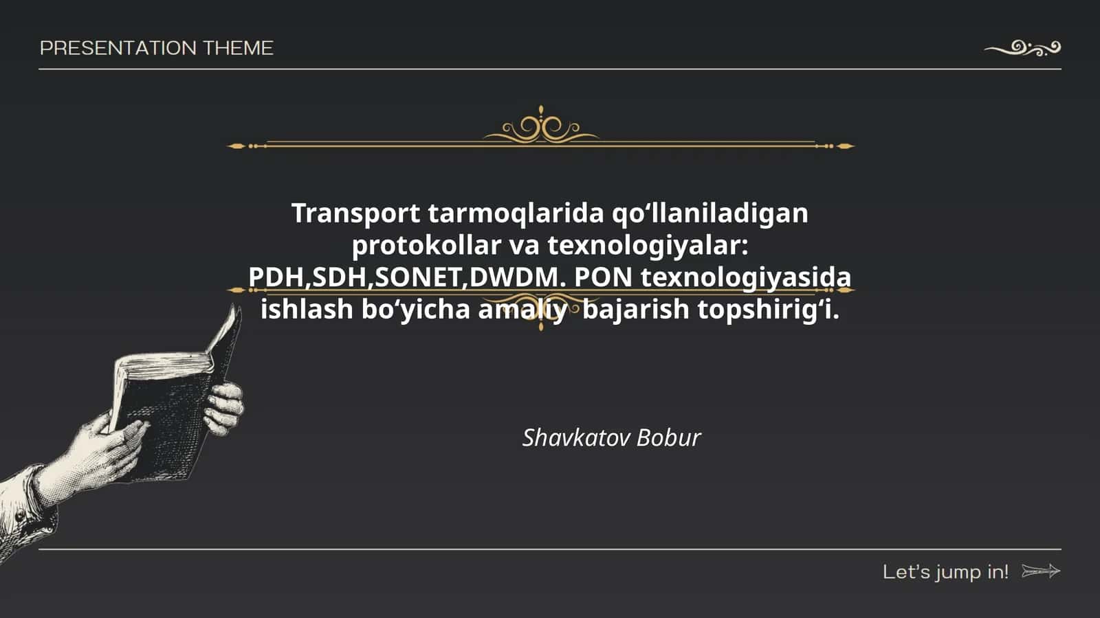 Transport tarmoqlarida qo‘llaniladigan protokollar va texnologiyalar