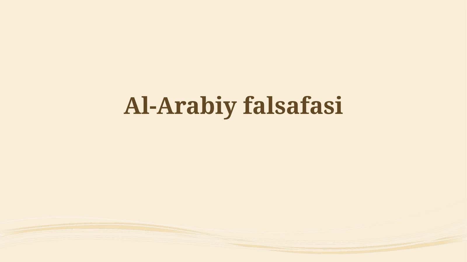 Al-Arabiyfalsafasi