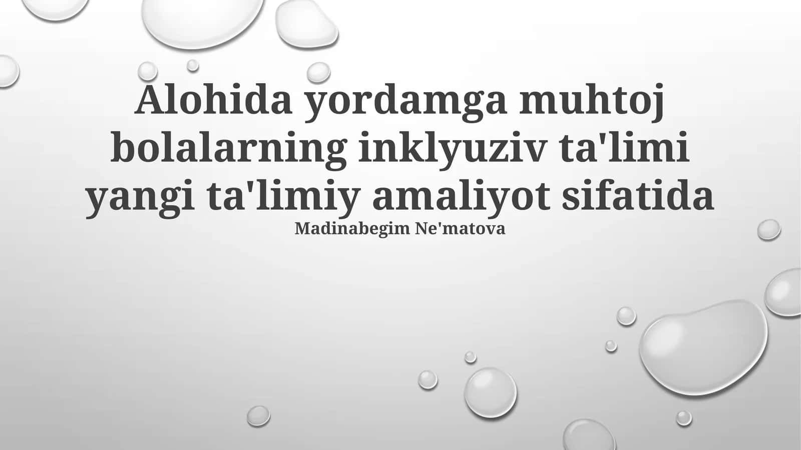Inklyuziv ta'lim