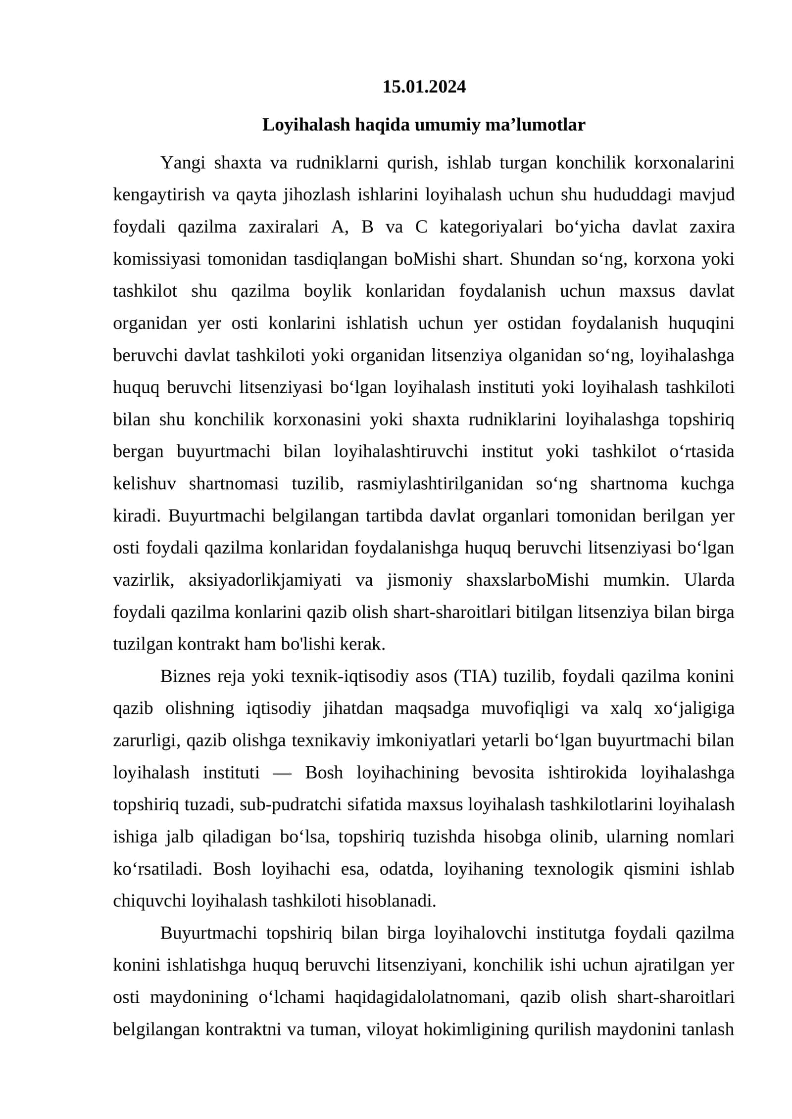 Qazilma zaxiralari uchun litsenziya olish jarayoni: litsenziya muddati, talablari va rasmiylashtirish tartibi
