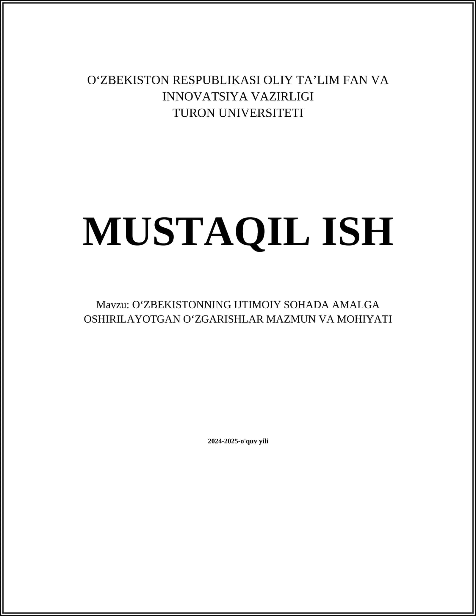 O‘zbekistonning ijtimoiy-iqtisodiy rivojlanish dasturlari