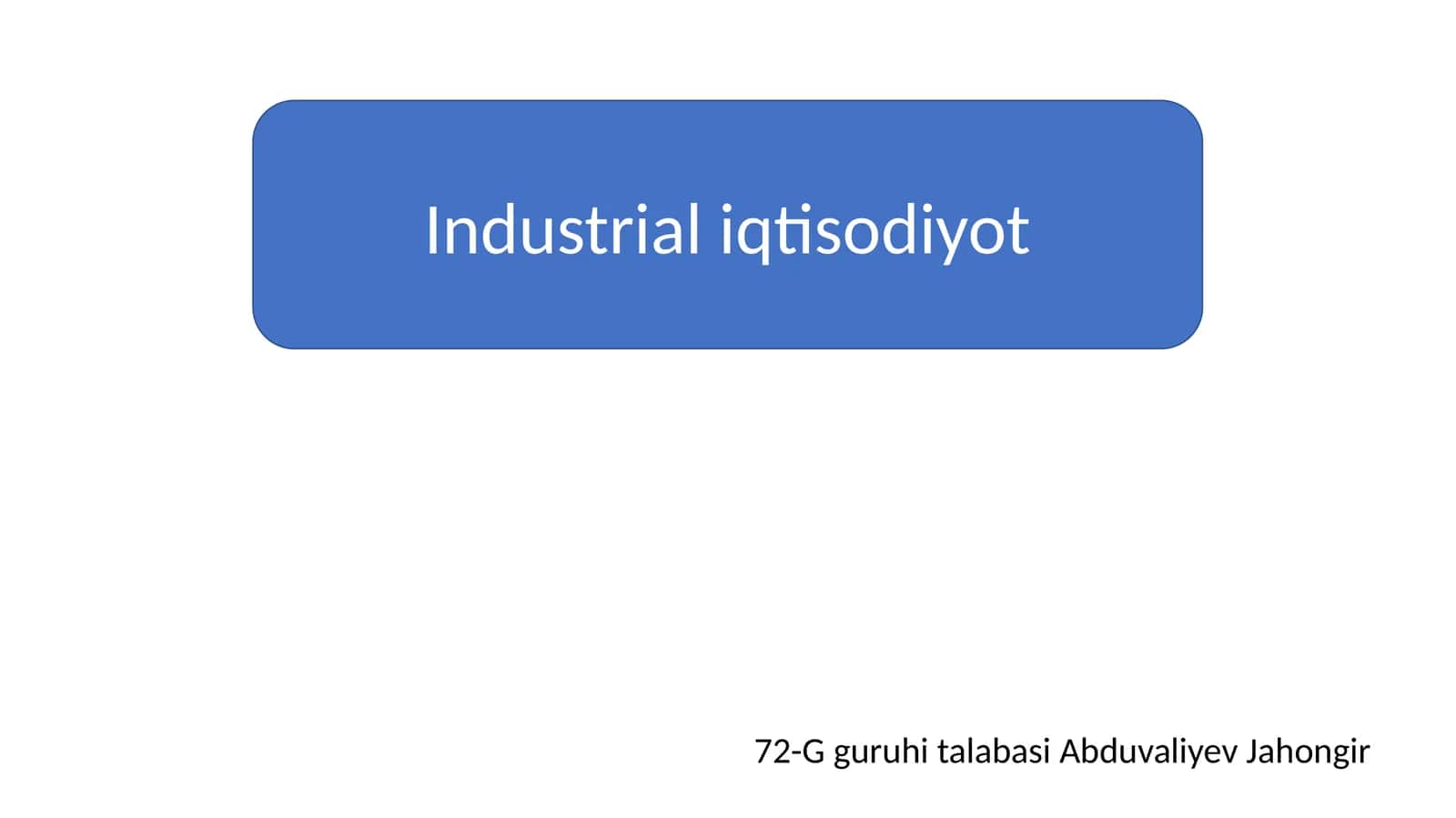 Sanoatmahsulotlarining raqobatdoshligi