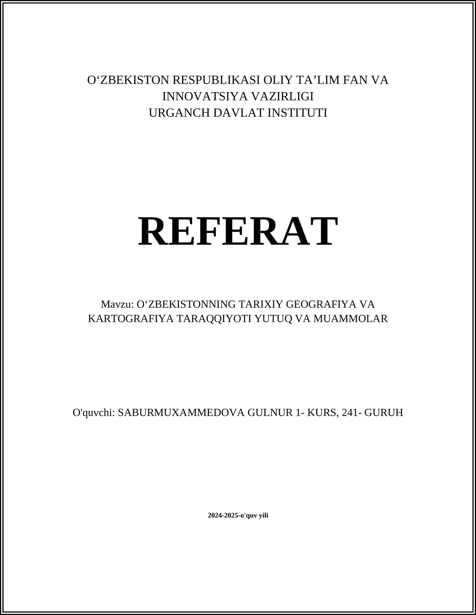 Oʻzbekistonning tarixiy geografiyasi