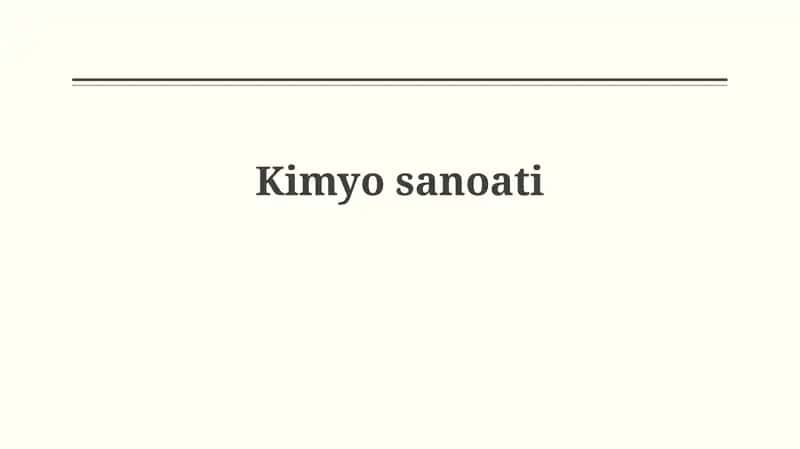 Kimyo Sanoati