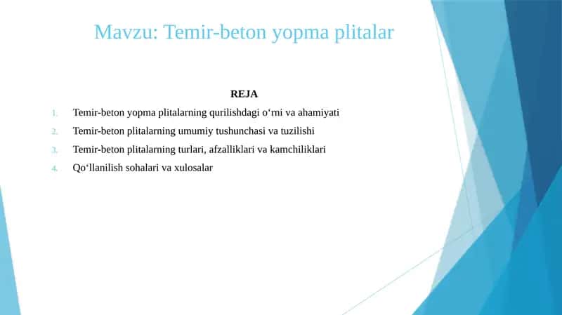 Temir-beton yopma plitalar