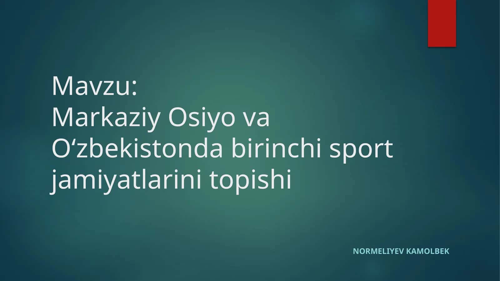 Markaziy Osiyova Oʻzbekistonda birinchi sport jamiyatlarini topishi