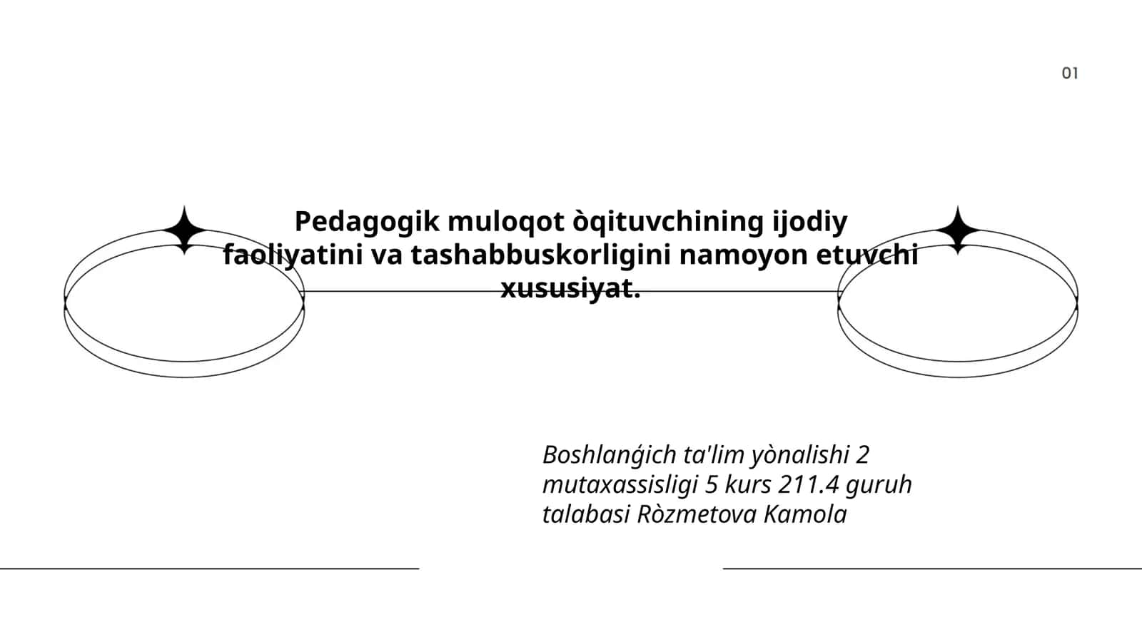 Pedagogik muloqot òqituvchining ijodiy faoliyatini va tashabbuskorligini namoyon etuvchi xususiyat